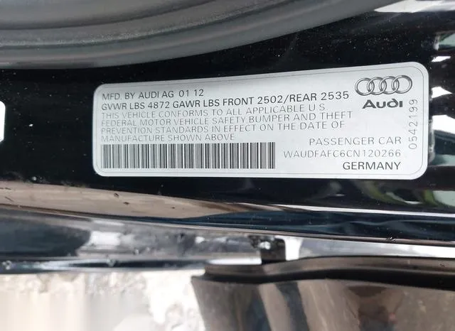 WAUDFAFC6CN120266 2012 2012 Audi A6- 2-0T Premium 9