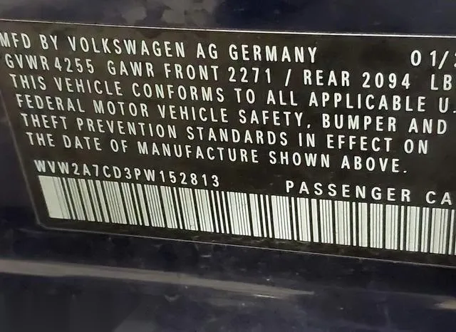 WVW2A7CD3PW152813 2023 2023 Volkswagen Golf Gti- 2-0T Se 9