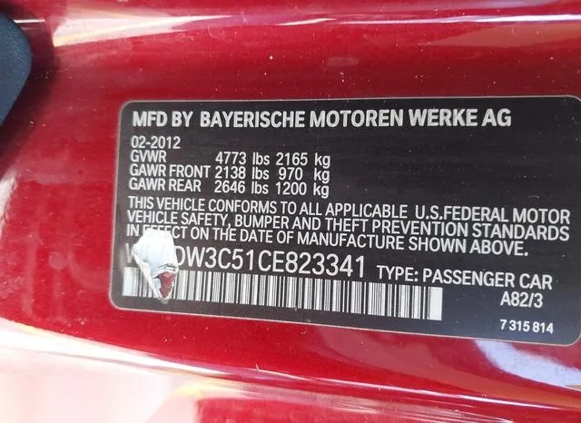 WBADW3C51CE823341 2012 2012 BMW 3 Series- 328I 9