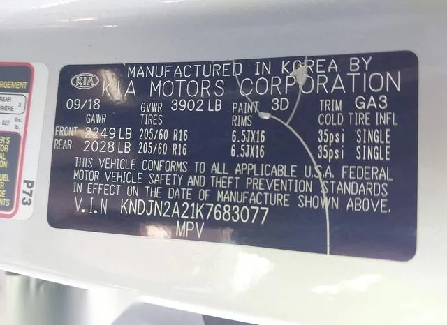 KNDJN2A21K7683077 2019 2019 KIA Soul 9