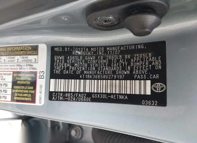 4T1BK36B58U279197 2008 2008 Toyota Avalon- XL 9