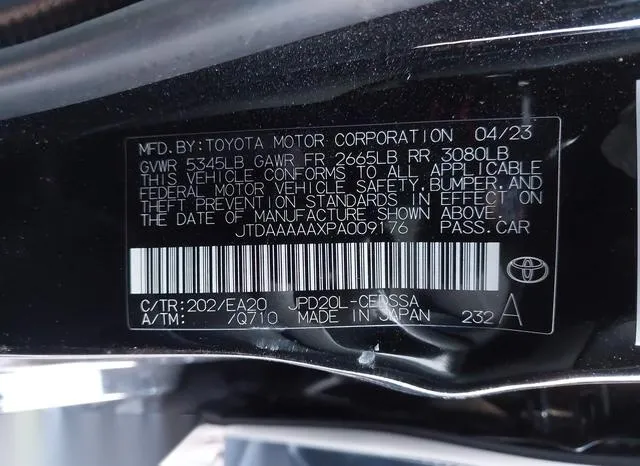 JTDAAAAAXPA009176 2023 2023 Toyota Mirai- Xle 9