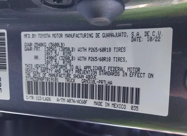 3TYHZ5BN8PT019101 2023 2023 Toyota Tacoma- Limited 9