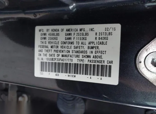 19UUB2F30FA017779 2015 2015 Acura TLX- V6 9