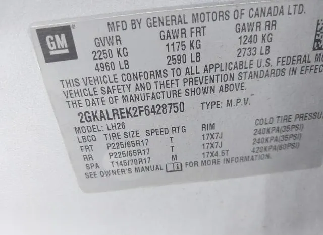 2GKALREK2F6428750 2015 2015 GMC Terrain- Sle-2 9