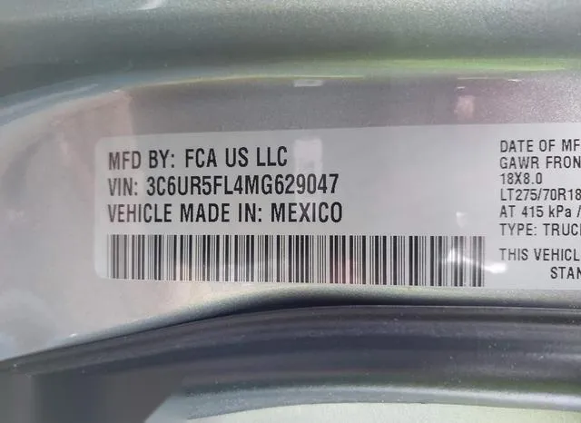 3C6UR5FL4MG629047 2021 2021 RAM 2500- Laramie  4X4 6-4 Box 9