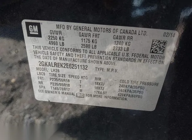 2GKALREK2E6251132 2014 2014 GMC Terrain- Sle-2 9