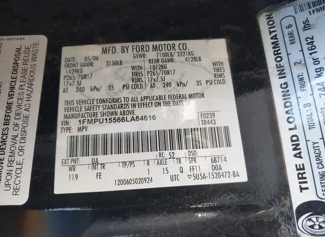 1FMPU15566LA84616 2006 2006 Ford Expedition- Xlt/Xlt Sport 9