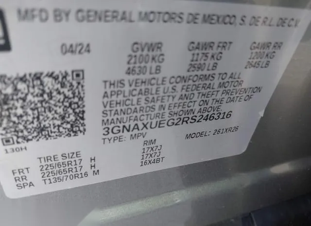 3GNAXUEG2RS246316 2024 2024 Chevrolet Equinox- Awd Lt 9