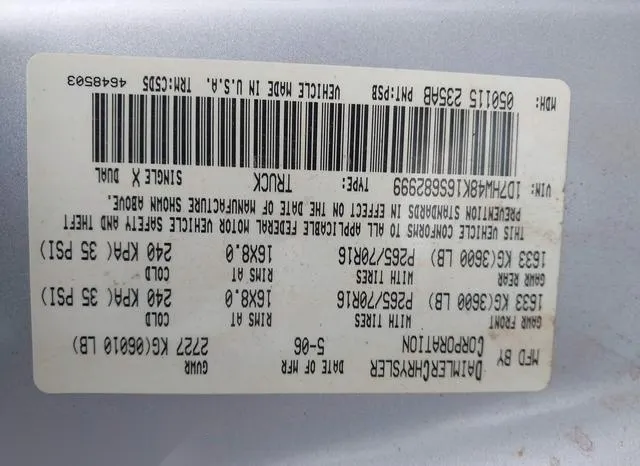 1D7HW48K16S682999 2006 2006 Dodge Dakota- Slt 9