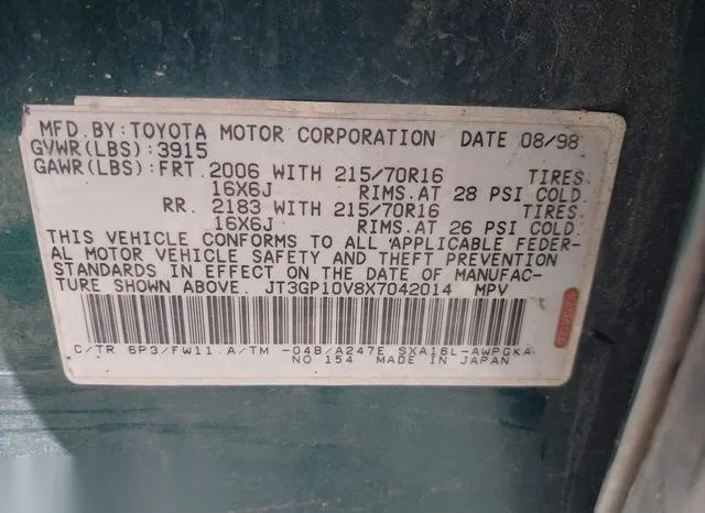 JT3GP10V8X7042014 1999 1999 Toyota RAV4 9