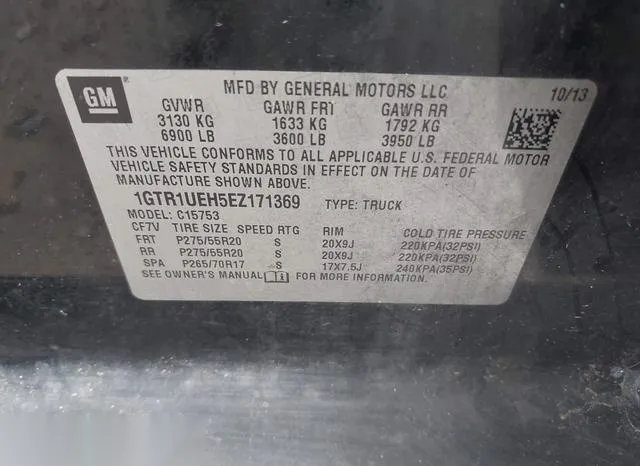 1GTR1UEH5EZ171369 2014 2014 GMC Sierra- 1500 Sle 9