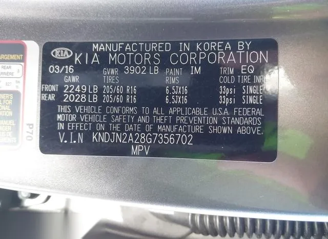 KNDJN2A28G7356702 2016 2016 KIA Soul 9