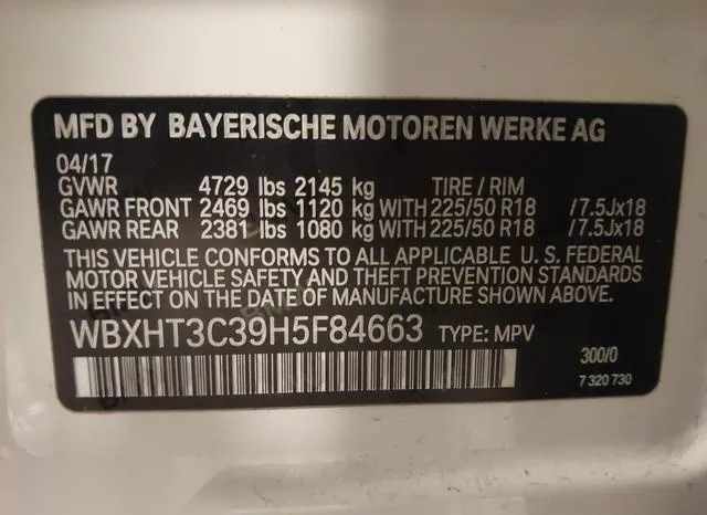 WBXHT3C39H5F84663 2017 2017 BMW X1- Xdrive28I 9