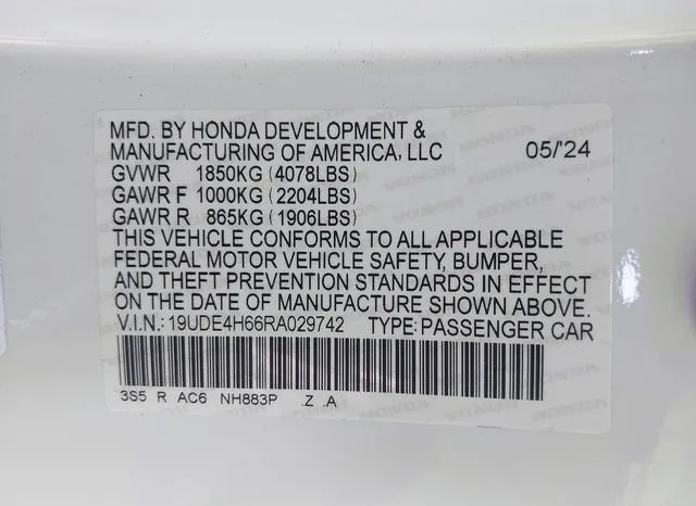 19UDE4H66RA029742 2024 2024 Acura Integra- A-Spec W/ Techno 9