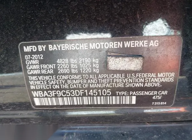 WBA3F9C53DF145105 2013 2013 BMW Activehybrid 9