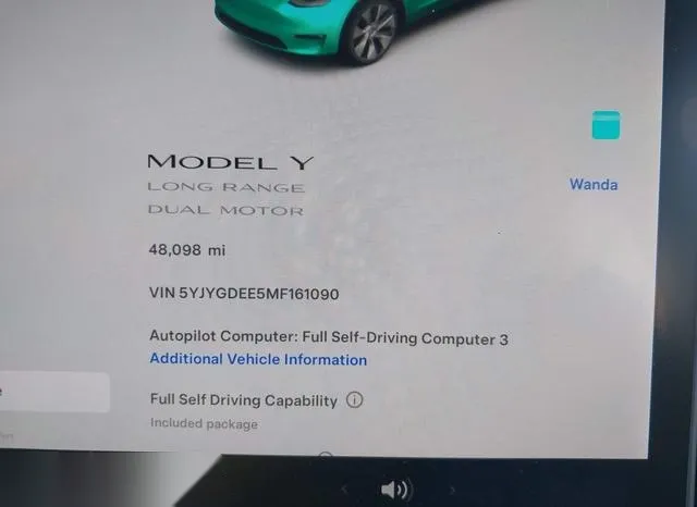 5YJYGDEE5MF161090 2021 2021 Tesla Model Y- Long Range Dual 7