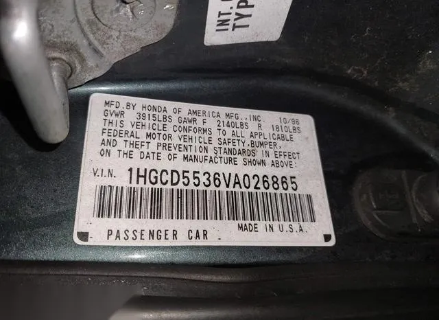 1HGCD5536VA026865 1997 1997 Honda Accord- LX 9