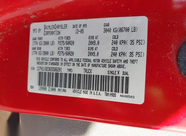 1D7HU18236S586201 2006 2006 Dodge RAM 1500- Slt/Trx4 Off Ro 9