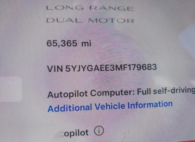 5YJYGAEE3MF179683 2021 2021 Tesla Model Y 10