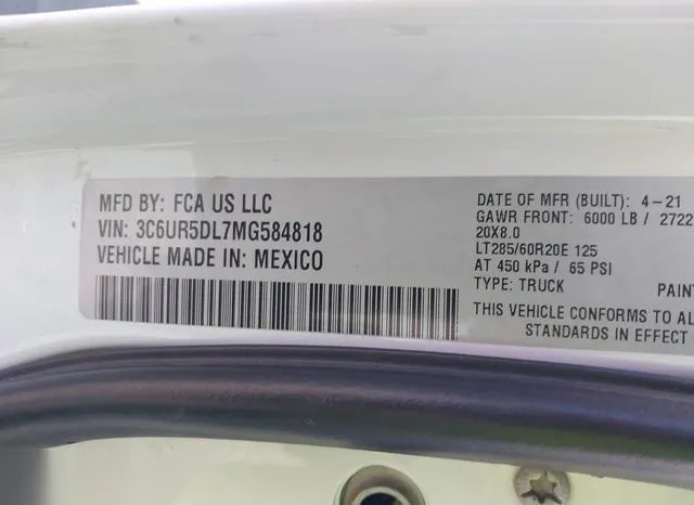 3C6UR5DL7MG584818 2021 2021 RAM 2500- Big Horn 9