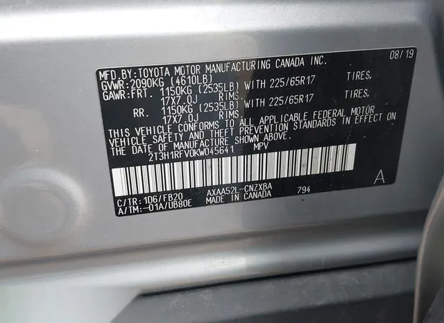 2T3H1RFV0KW045641 2019 2019 Toyota RAV4 9