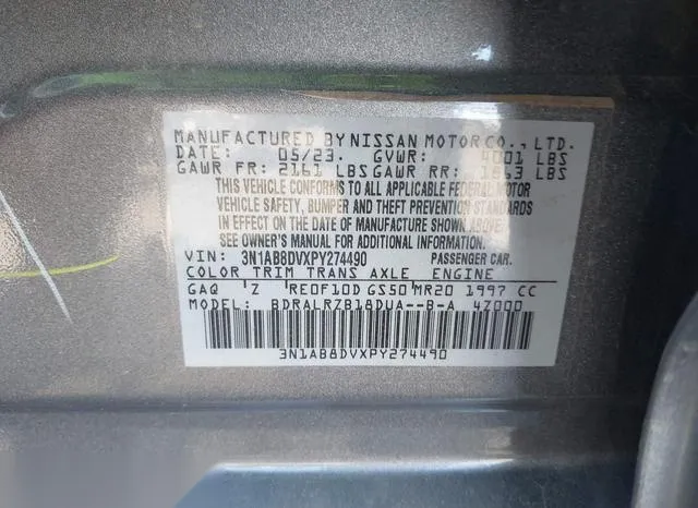 3N1AB8DVXPY274490 2023 2023 Nissan Sentra- Sr Xtronic Cvt 9