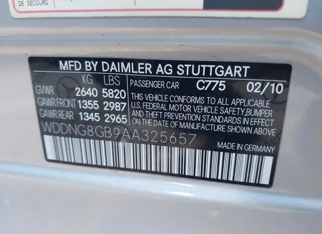 WDDNG8GB9AA325657 2010 2010 Mercedes-Benz S-Class- S 550 9