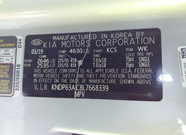 KNDP63AC8L7668339 2020 2020 KIA Sportage 9