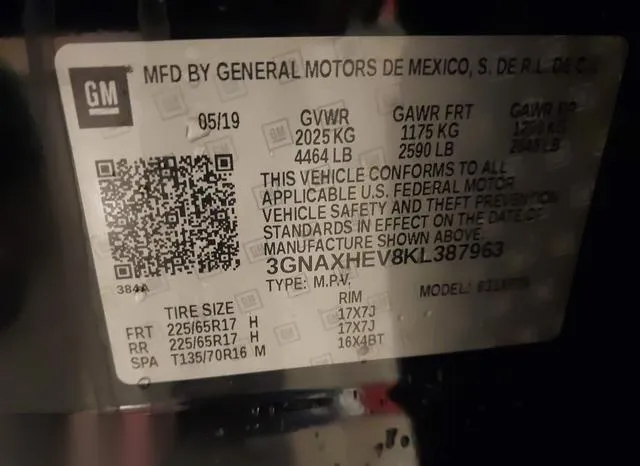 3GNAXHEV8KL387963 2019 2019 Chevrolet Equinox- LS 9