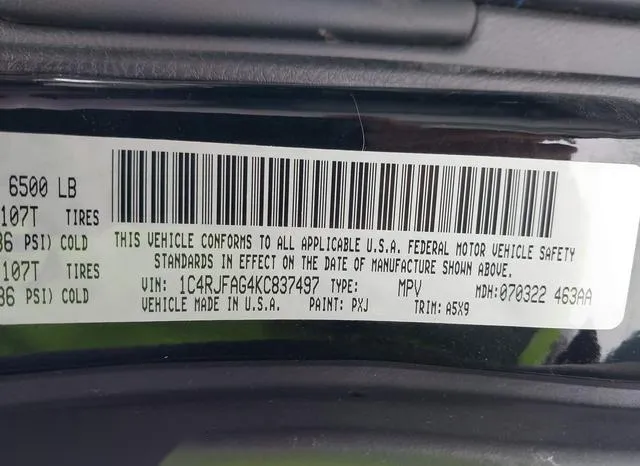 1C4RJFAG4KC837497 2019 2019 Jeep Grand Cherokee 9