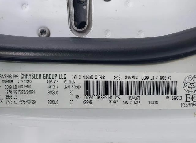 1D7RV1CT9AS220141 2010 2010 Dodge RAM 1500- Slt/Sport/Trx 9