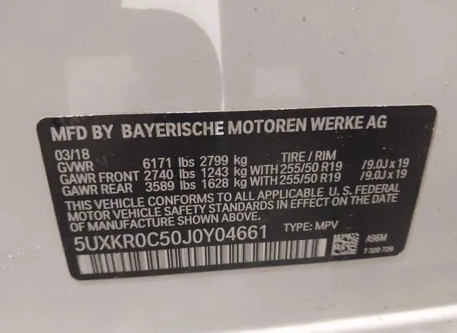 5UXKR0C50J0Y04661 2018 2018 BMW X5- Xdrive35I 9