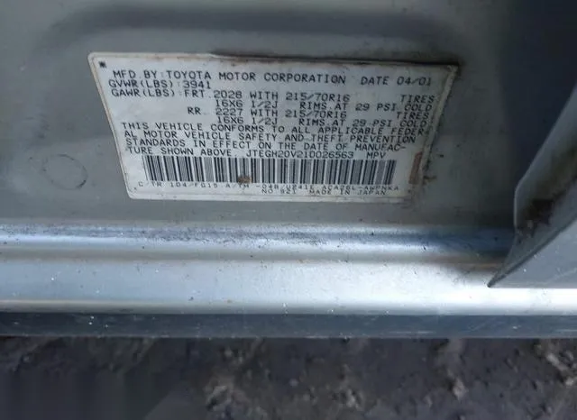 JTEGH20V210026563 2001 2001 Toyota RAV4 9