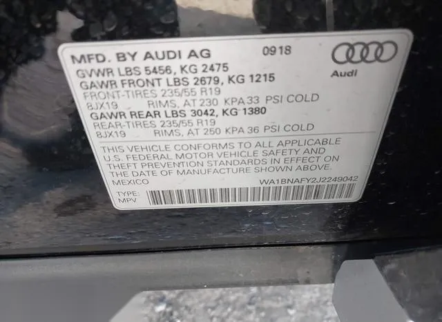 WA1BNAFY2J2249042 2018 2018 Audi Q5- 2-0T Premium/2-0T Tech 9