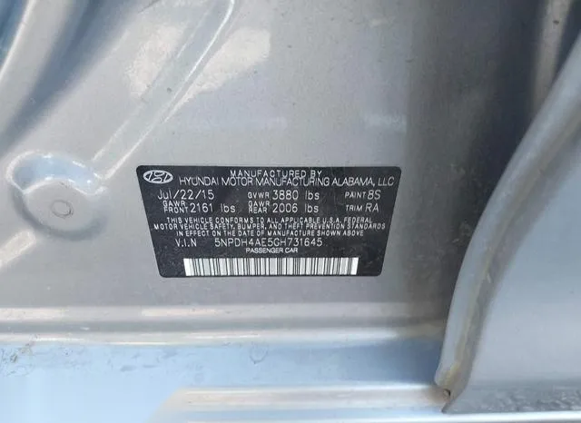 5NPDH4AE5GH731645 2016 2016 Hyundai Elantra- SE 9