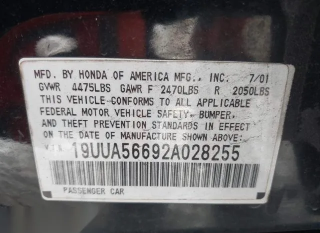 19UUA56692A028255 2002 2002 Acura TL- 3-2 9