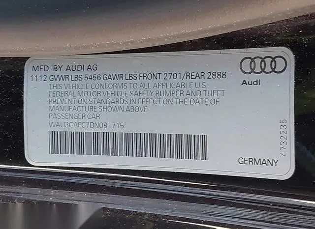 WAU3GAFC7DN081715 2013 2013 Audi A7- 3-0T Premium 9