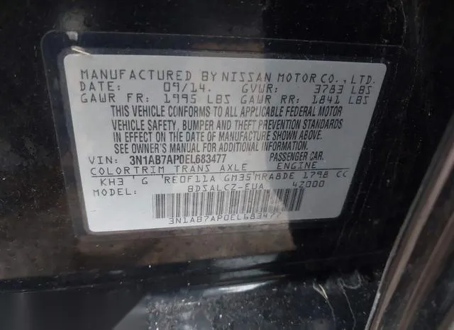 3N1AB7AP0EL683477 2014 2014 Nissan Sentra- S 9