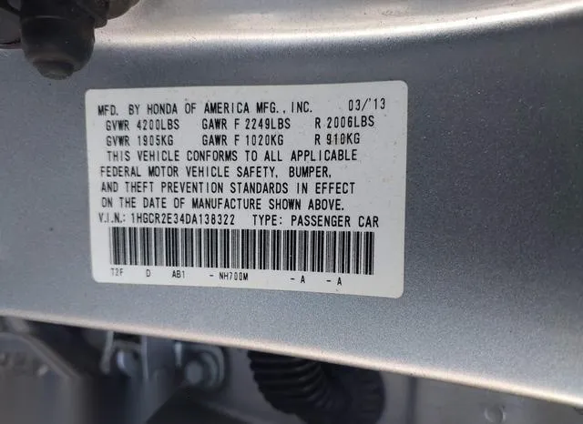 1HGCR2E34DA138322 2013 2013 Honda Accord- LX 9