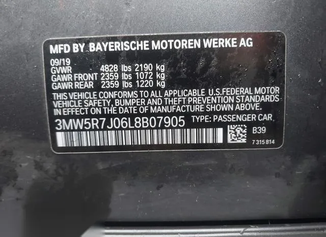 3MW5R7J06L8B07905 2020 2020 BMW 3 Series- 330I Xdrive 9