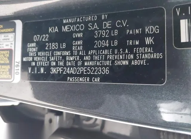 3KPF24AD2PE522336 2023 2023 KIA Forte- Lxs 9