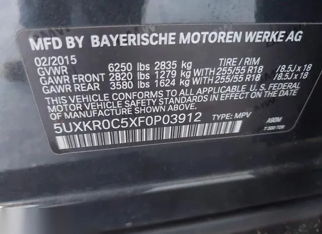 5UXKR0C5XF0P03912 2015 2015 BMW X5- Xdrive35I 9