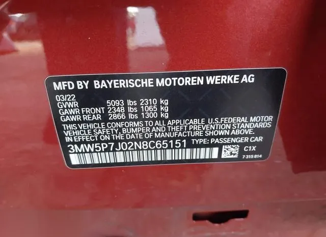 3MW5P7J02N8C65151 2022 2022 BMW 3 Series- 330E 9