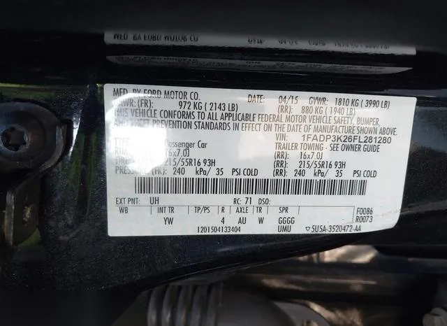 1FADP3K26FL281280 2015 2015 Ford Focus- SE 9