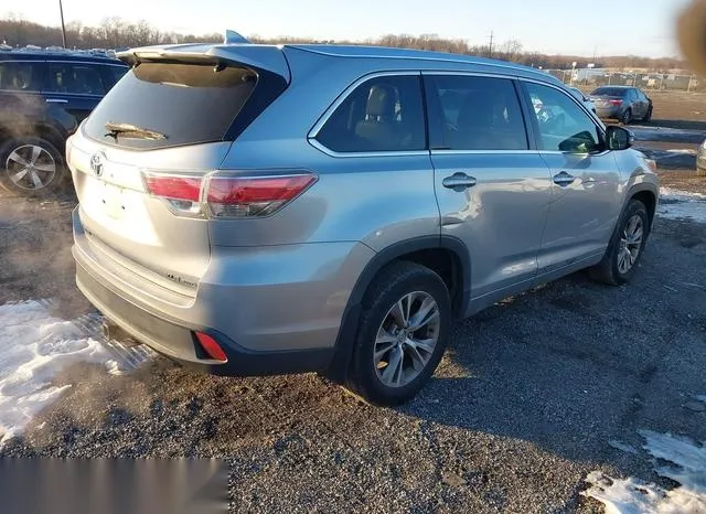 5TDJKRFH5ES028011 2014 2014 Toyota Highlander- Xle V6 4