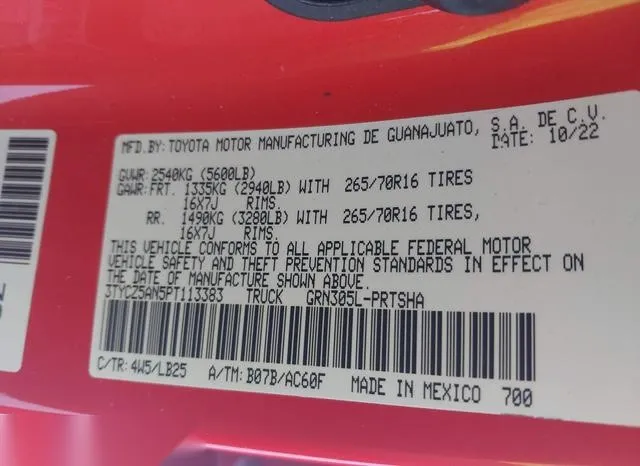 3TYCZ5AN5PT113383 2023 2023 Toyota Tacoma- Trd Pro 9