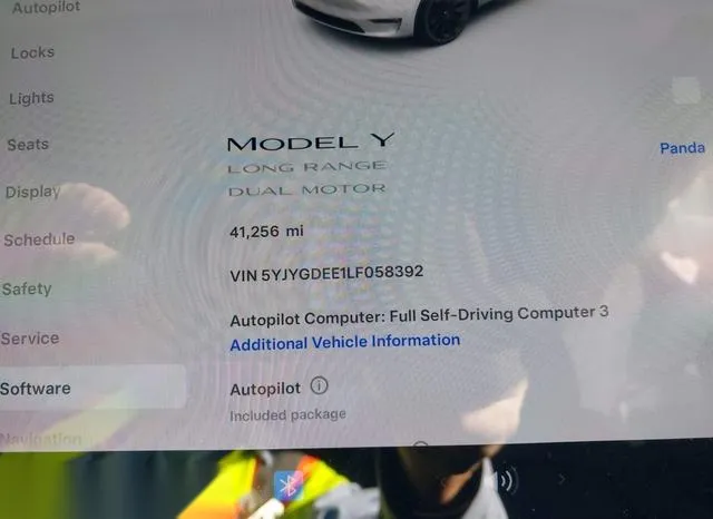 5YJYGDEE1LF058392 2020 2020 Tesla Model Y- Long Range Dual 7