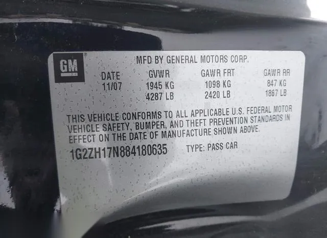 1G2ZH17N884180635 2008 2008 Pontiac G6- GT 9