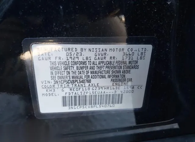 3N1CP5CV8PL540760 2023 2023 Nissan Kicks- Sv Xtronic Cvt 9